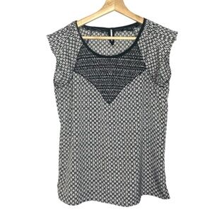 Black & White Woven Blouse